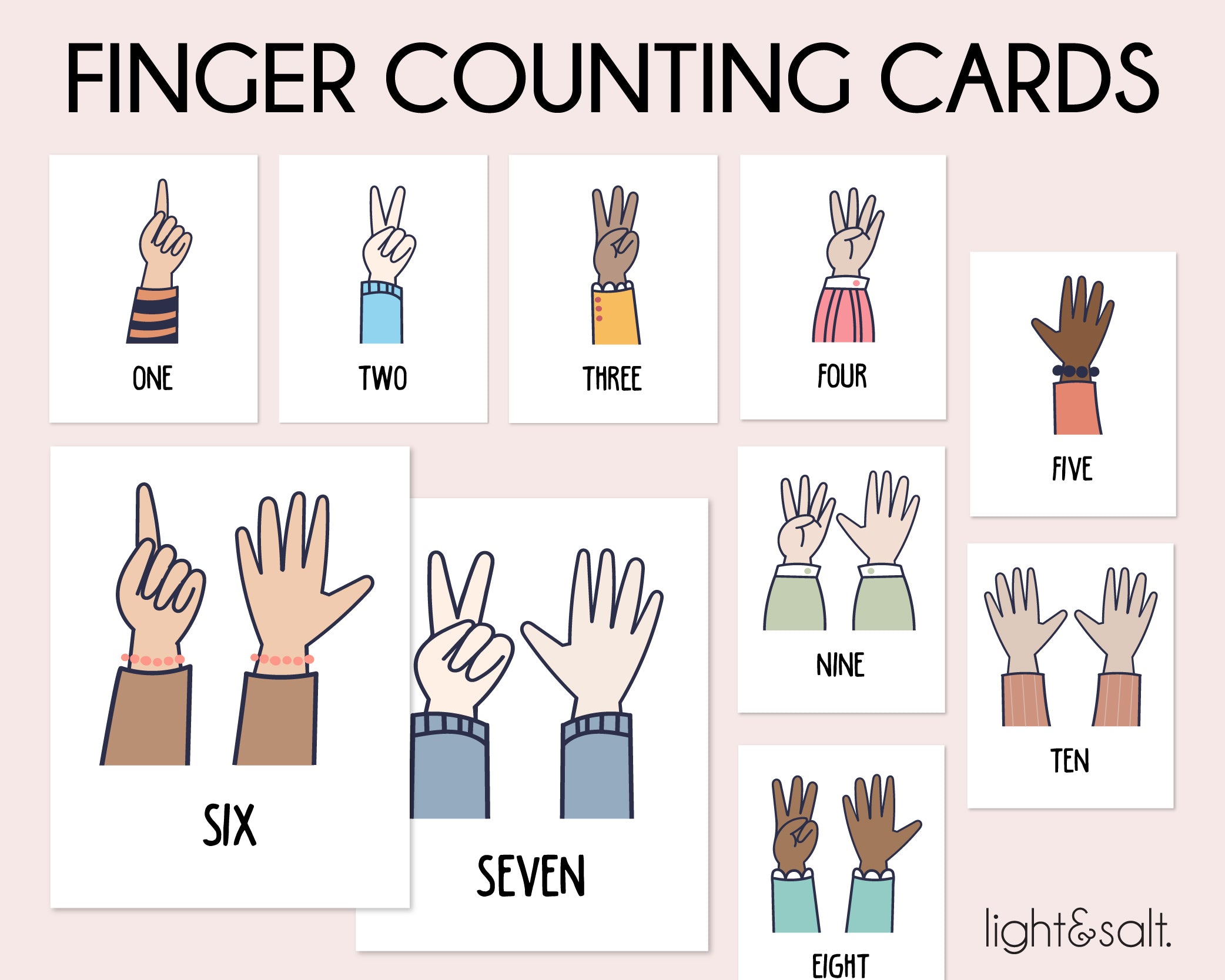 counting fingers clipart