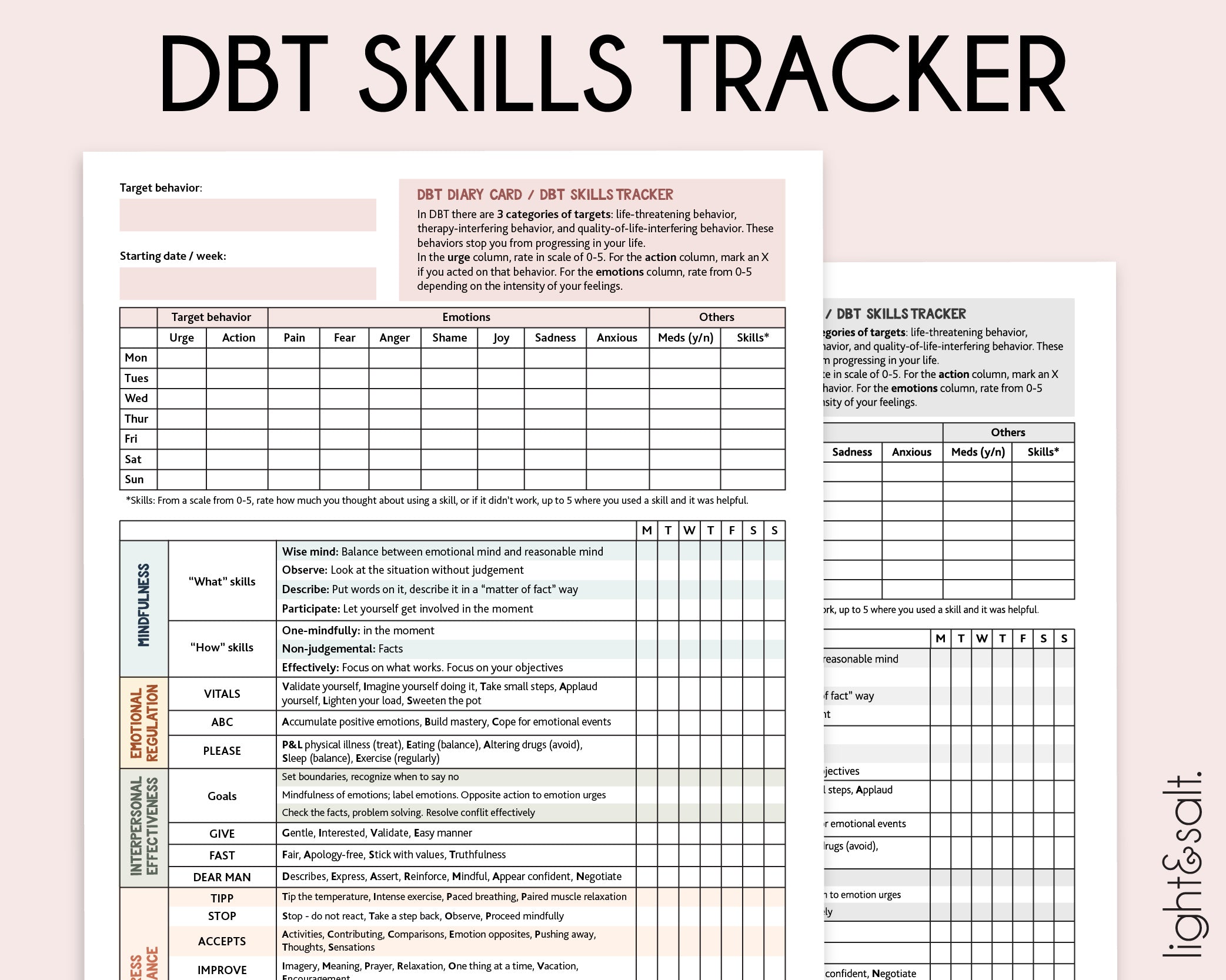 DBT Skills Tracker DBT Diary Card LightandSaltDesign dbt-skills-tracker-dbt-diary-card-lightandsaltdesign