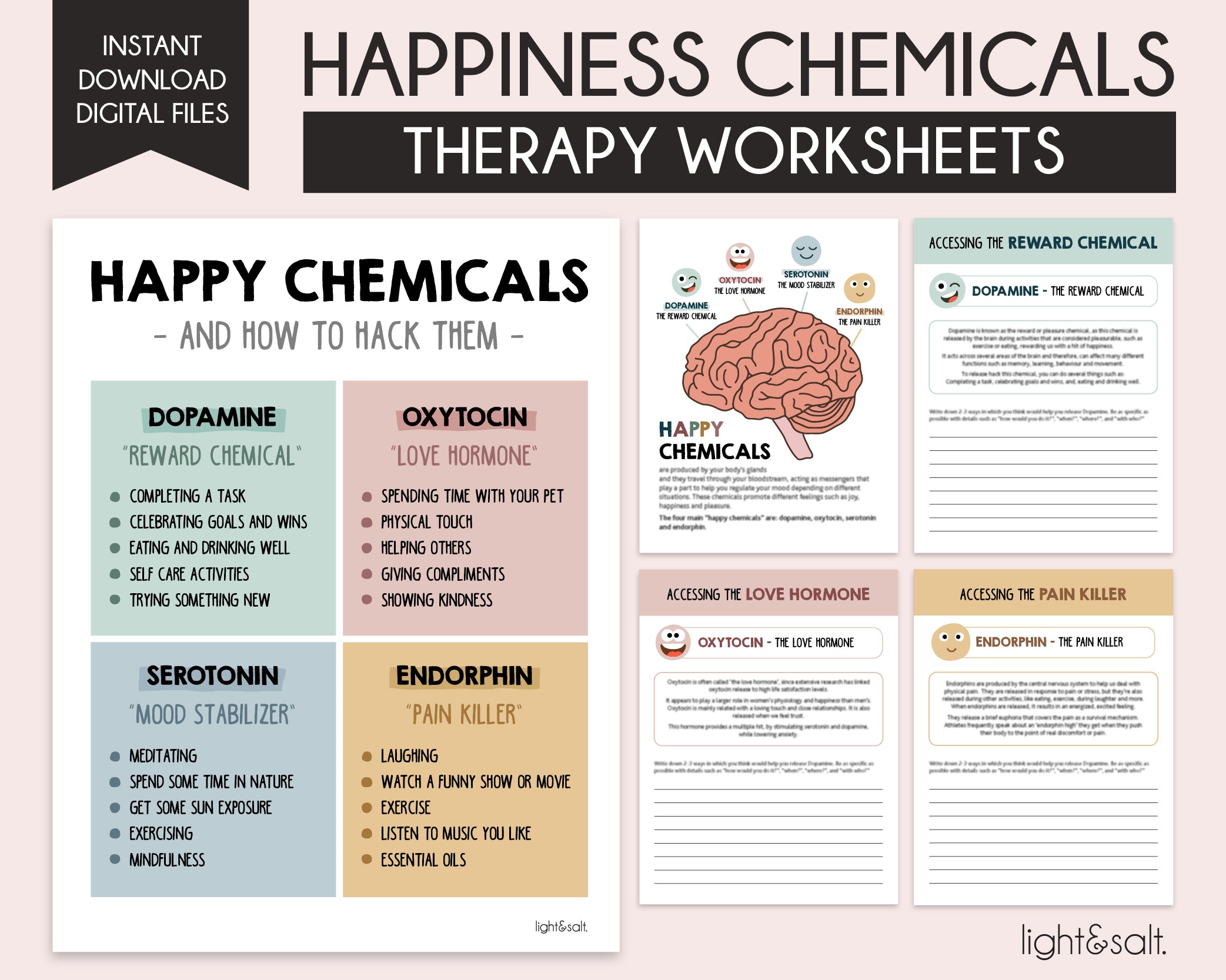 Happiness Worksheet Lightandsaltdesign