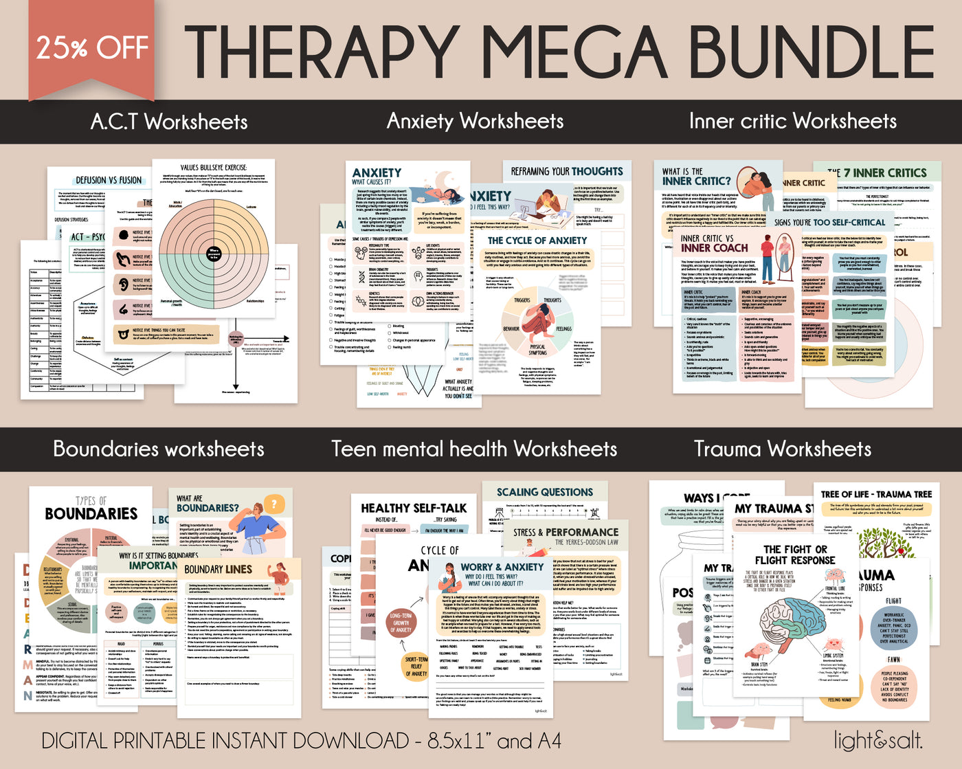 Therapy Resources Mega Bundle, 25% off