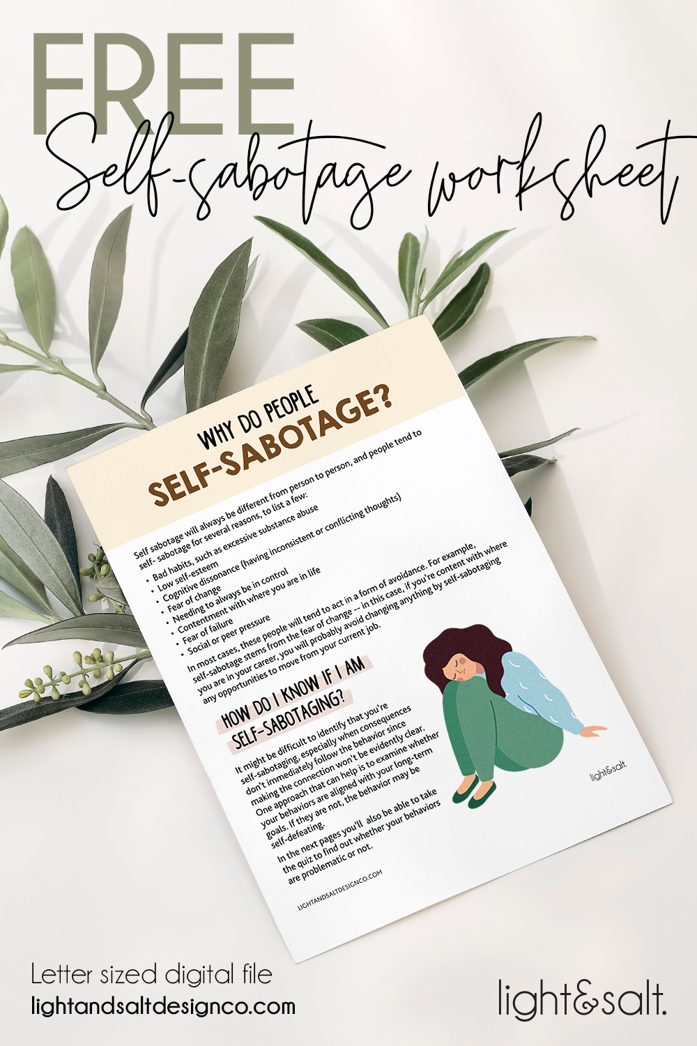 Free printable: breaking free from self-sabotage worksheet