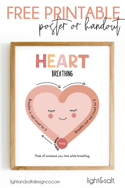 FREE Mindfulness Breathing Heart Exercise (perfect for Valentine's!)