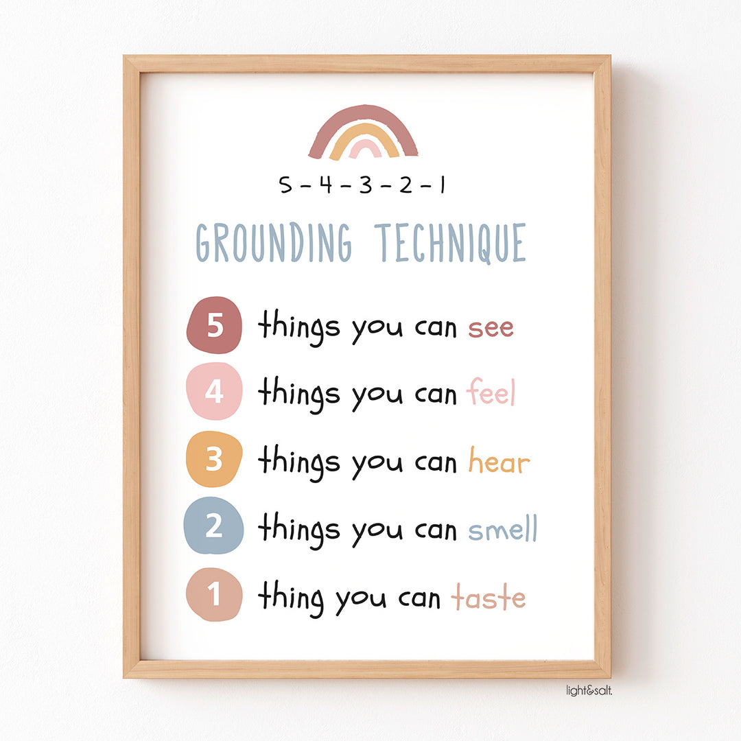 grounding-technique-poster-5-4-3-2-1-exercise-lightandsaltdesign for 5 4 3 2 1 Grounding Free Printable Grounding technique poster, 5, 4, 3, 2, 1 Exercise – LightandSaltDesign for 5 4 3 2 1 Grounding Free Printable