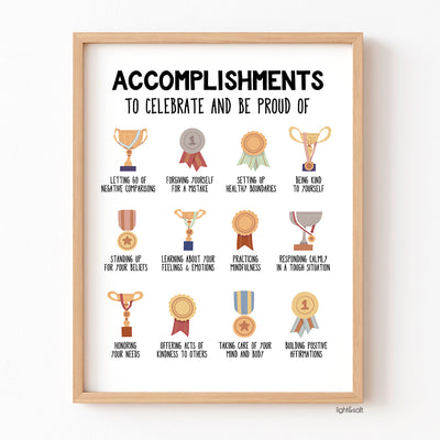 Accomplishments to be proud of poster