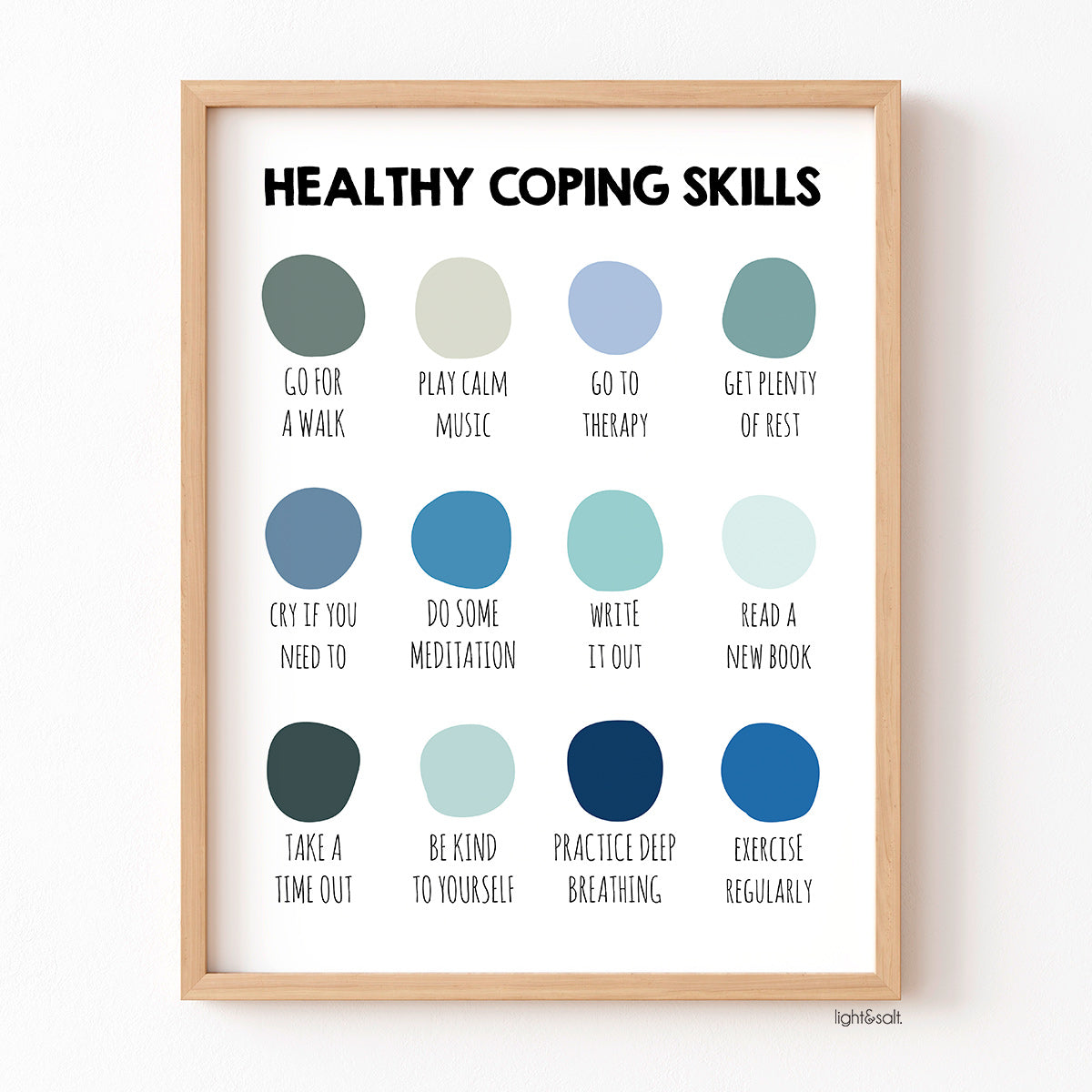 Healthy coping skills poster