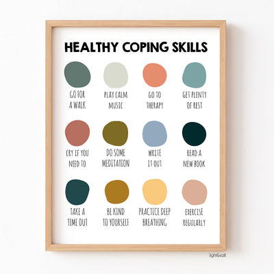 Healthy coping skills poster