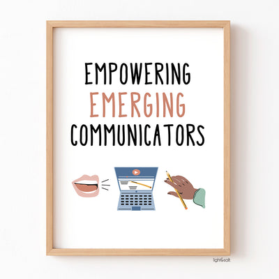 Empowering emerging communicators poster, SLP