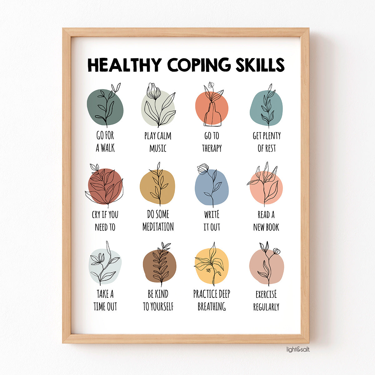 Healthy coping skills poster