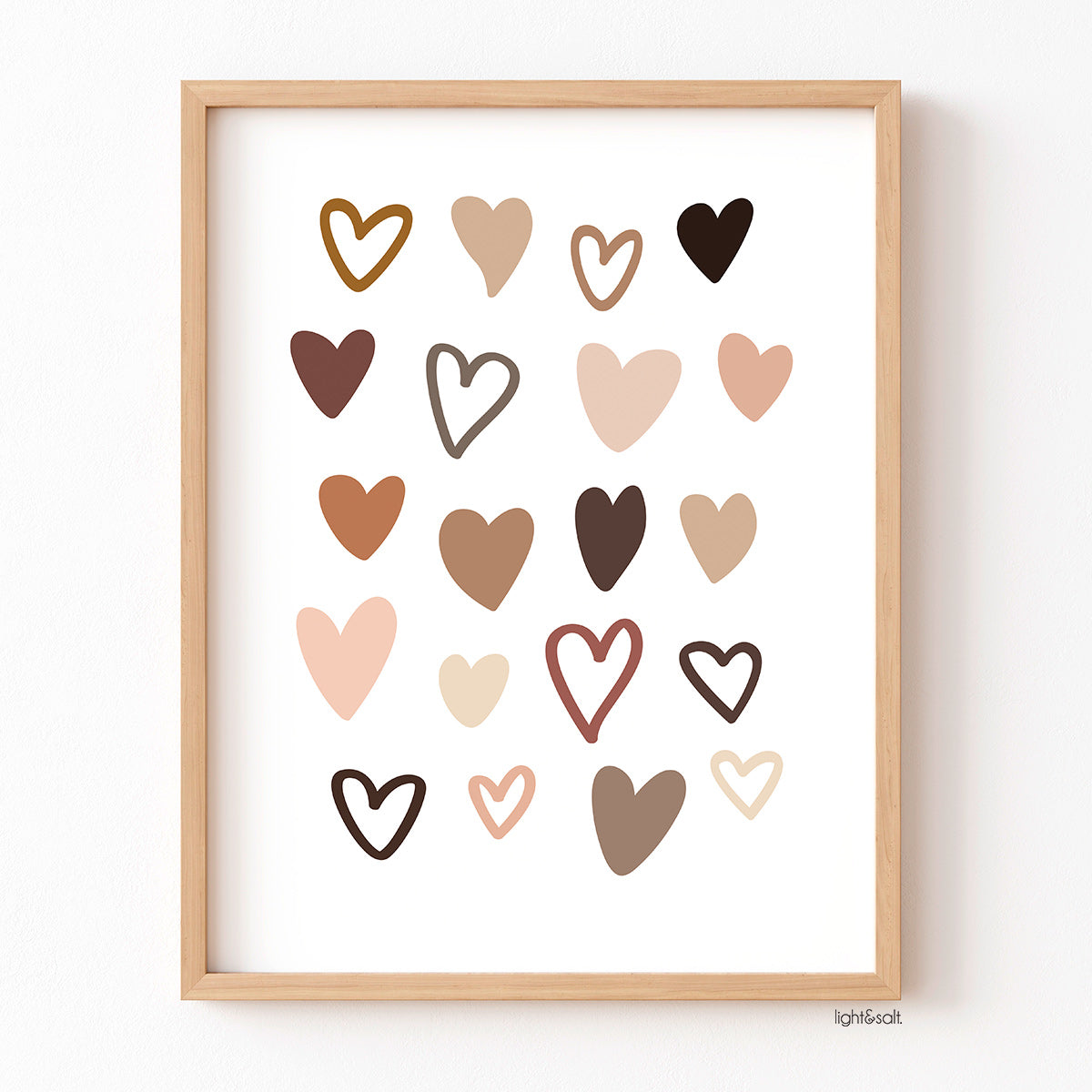 Hearts print, diversity and inclusion