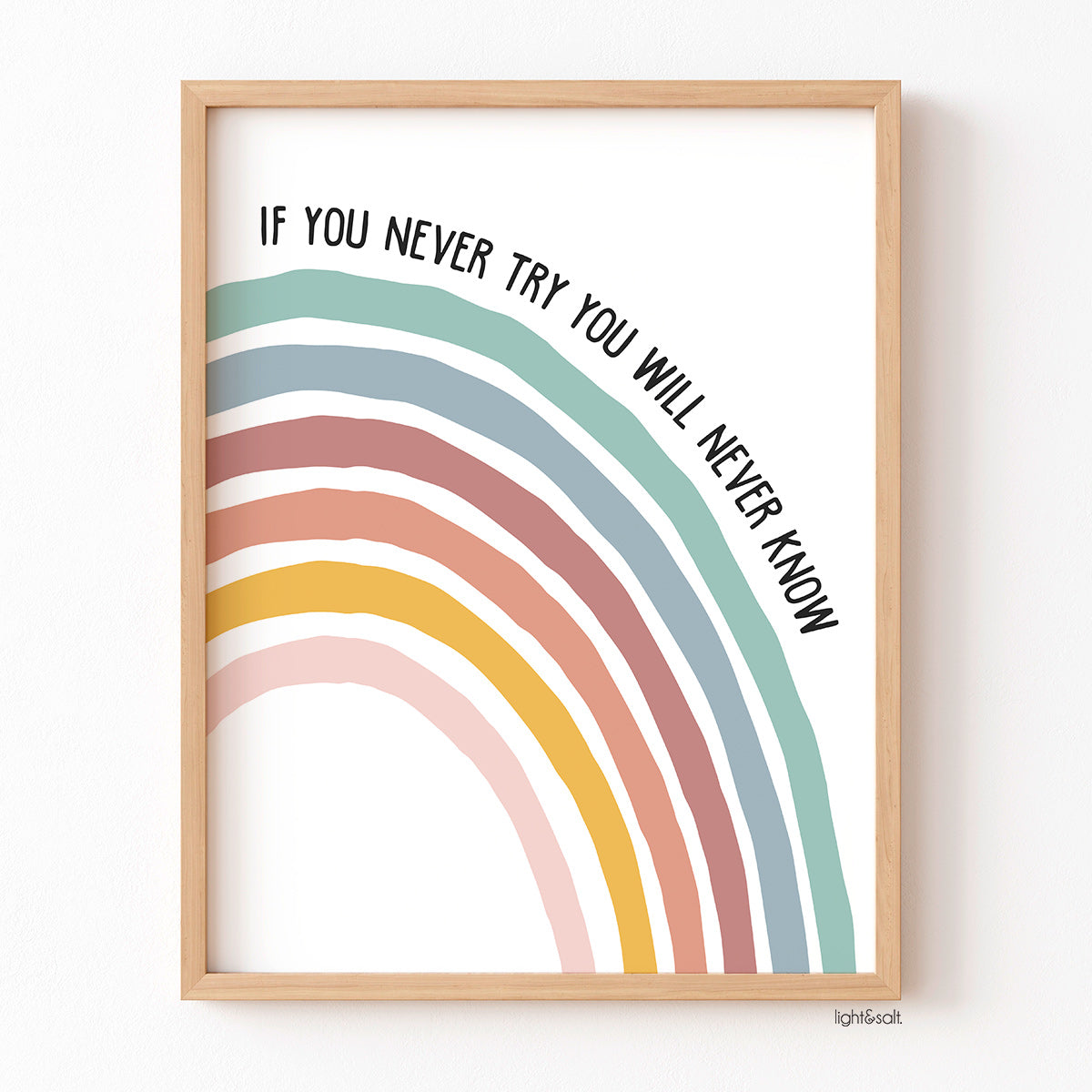 If you never try you'll never know, growth mindset poster