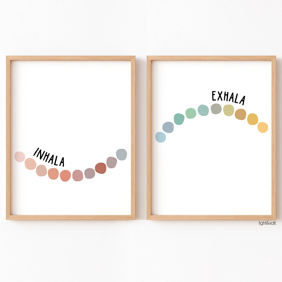 Spanish Inhale and exhale poster set of 2, inhala y exhala