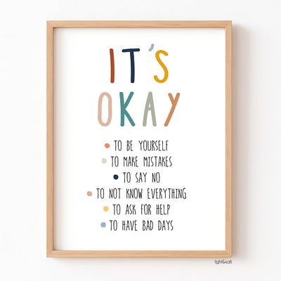 It's okay to... poster, challenging negative thoughts