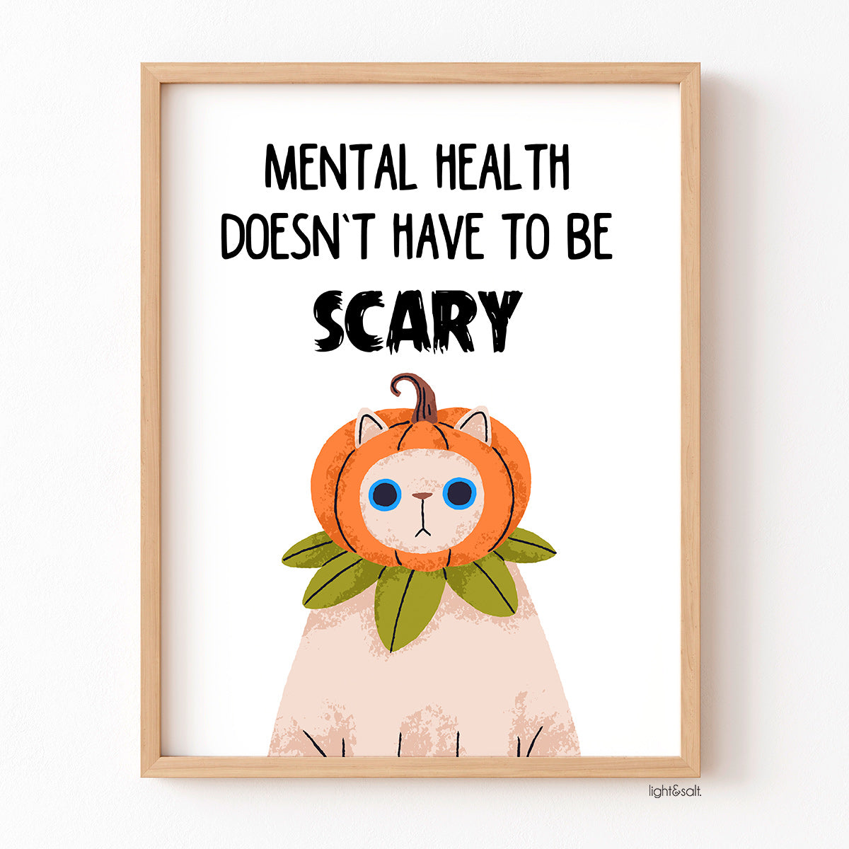 Mental health doesn't have to be scary, Halloween mental health poster