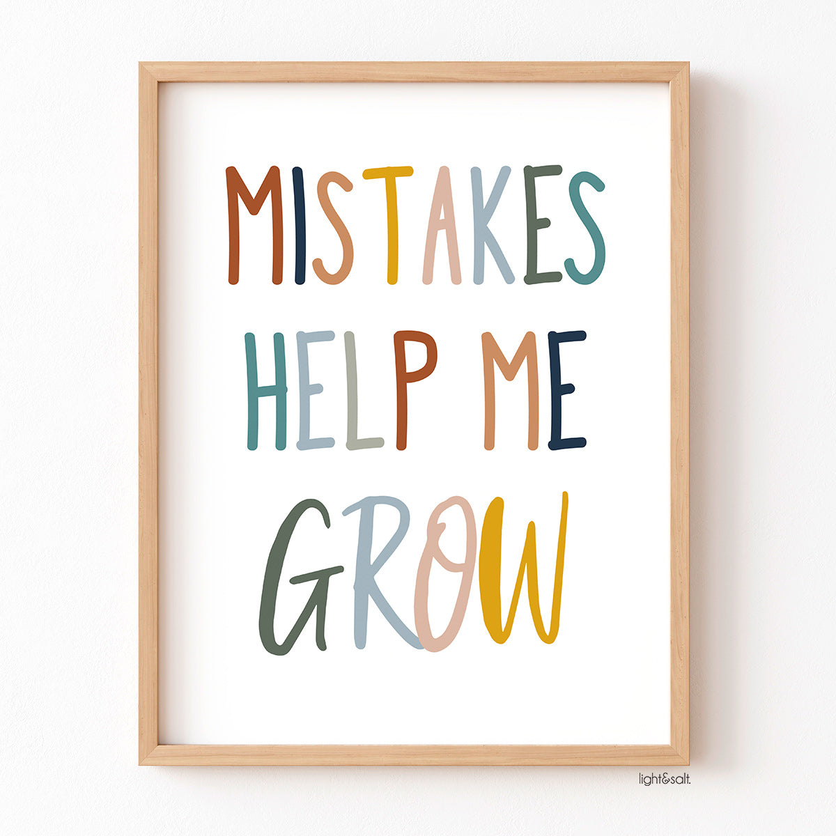 Mistakes help me grow poster