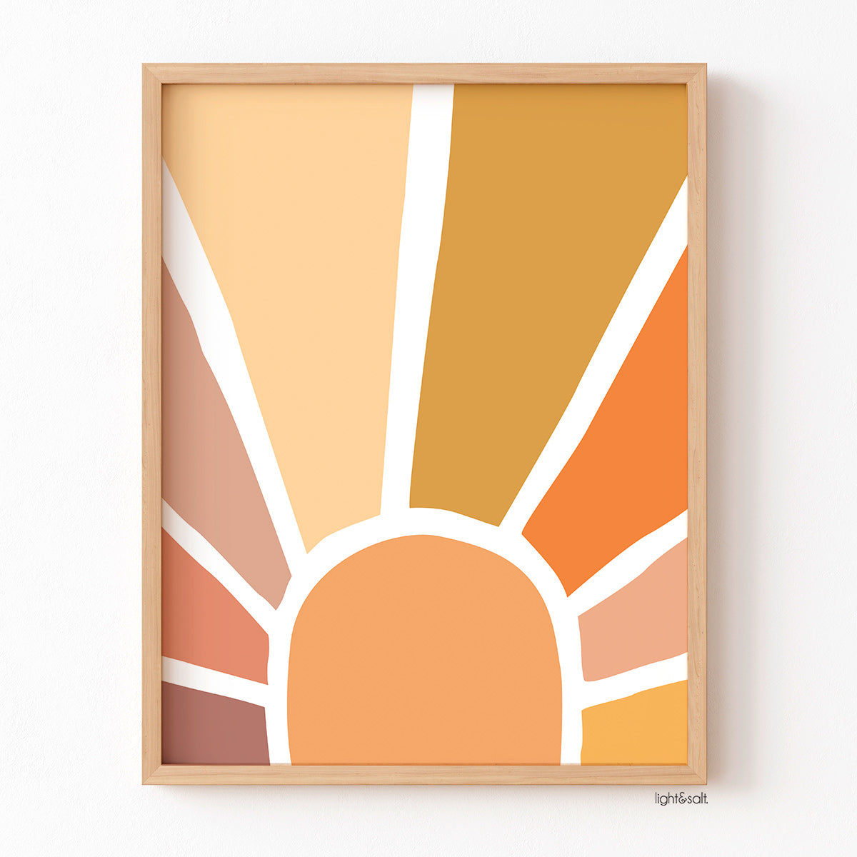 Retro sun rays poster – LightandSaltDesign