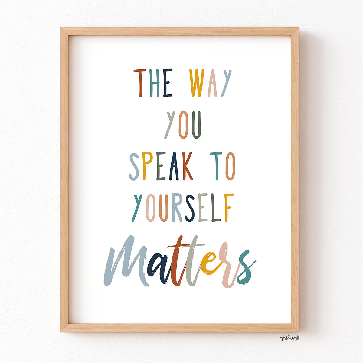 The way you speak to yourself matters poster