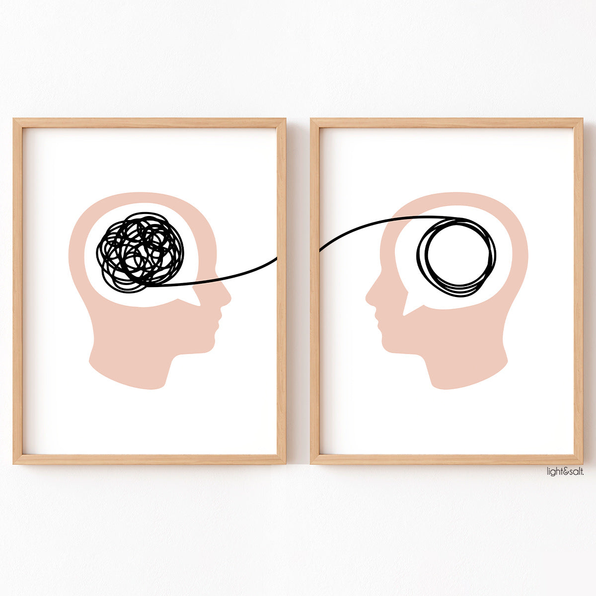 Therapy office poster set of 2, talking helps