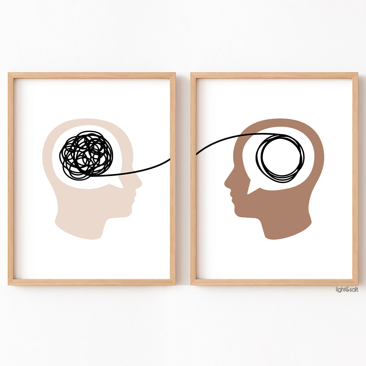 Therapy office poster set of 2, talking helps