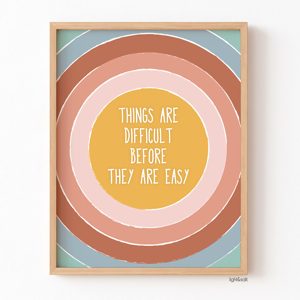 Things are difficult before they are easy poster, growth mindset