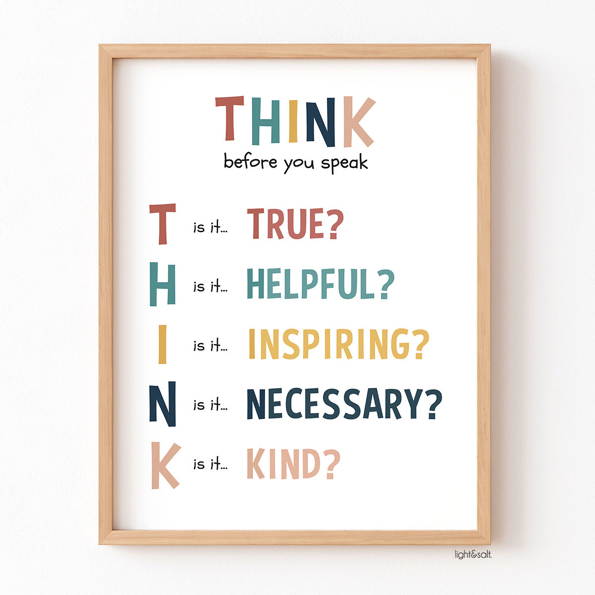 THINK before you speak poster