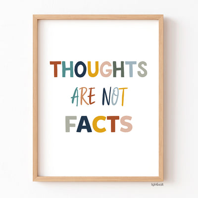 Thougths are not facts poster