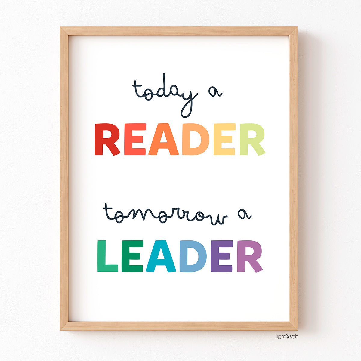 Today a reader tomorrow a leader poster