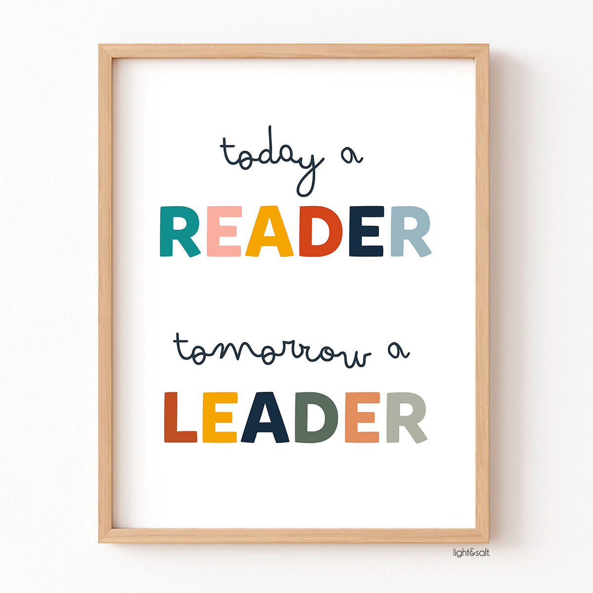 Today a reader tomorrow a leader poster