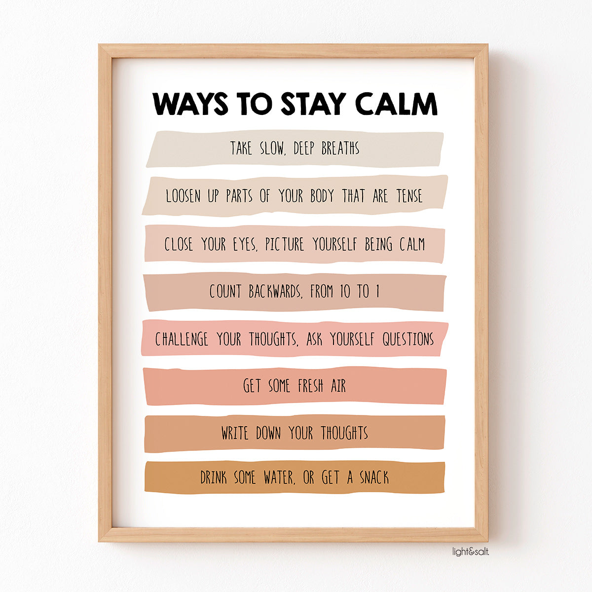 Ways to stay calm, anxiety poster
