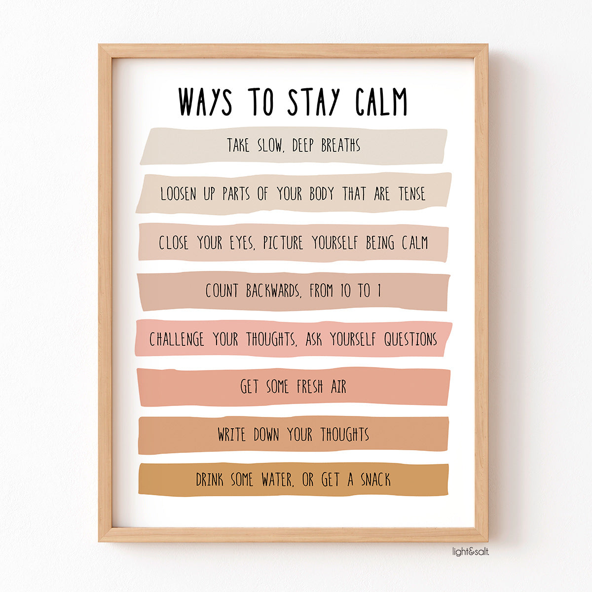 Ways to stay calm, anxiety poster