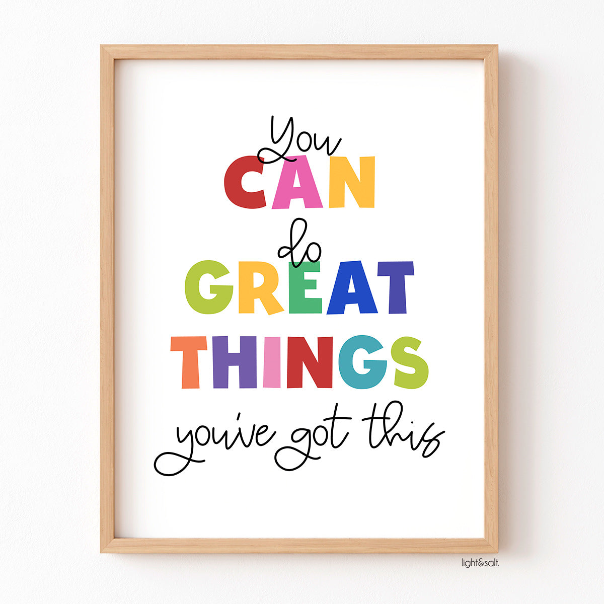 You can do great things, Positive affirmations for kids poster