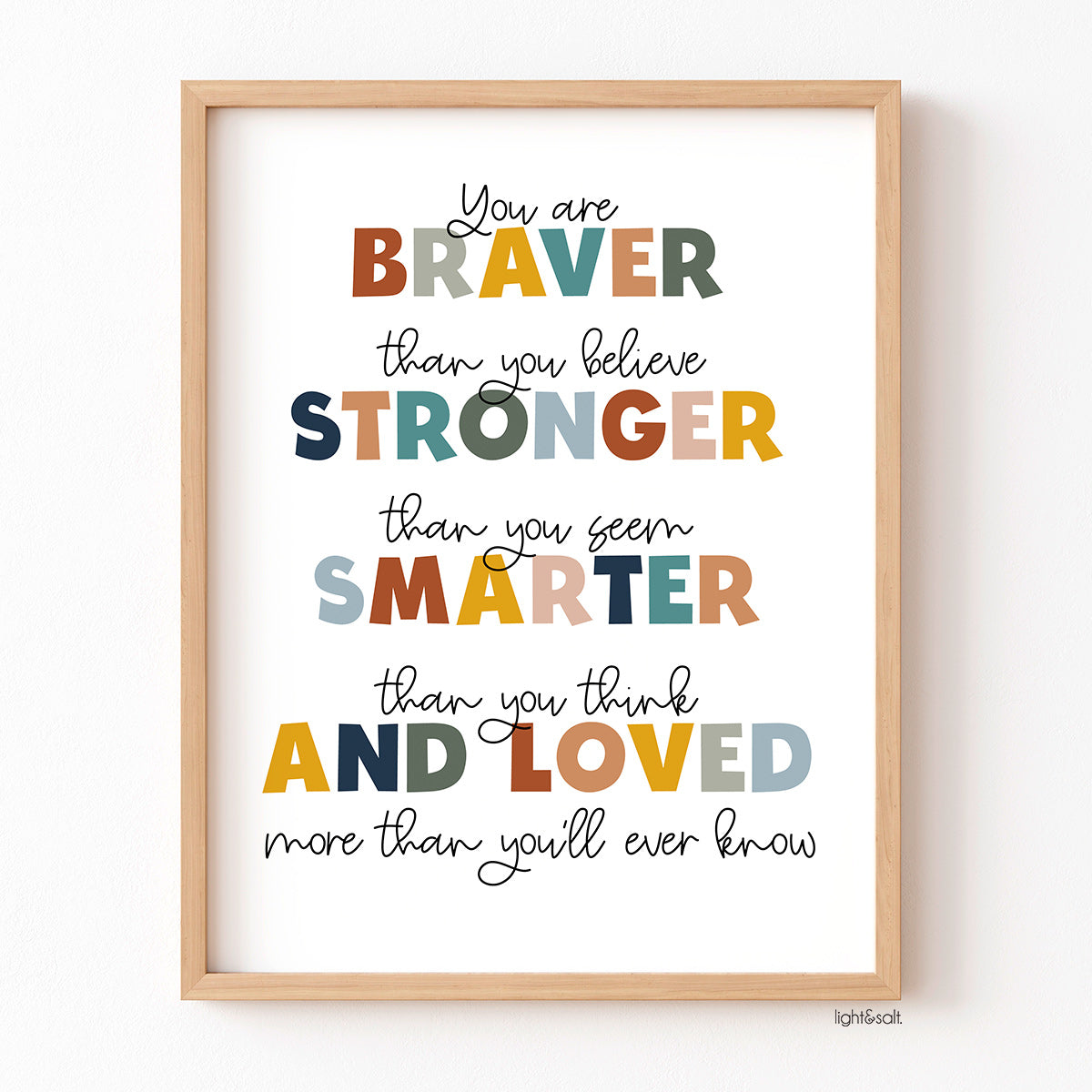 You are braver, stronger, smarter and loved poster, boho, winnie the p ...