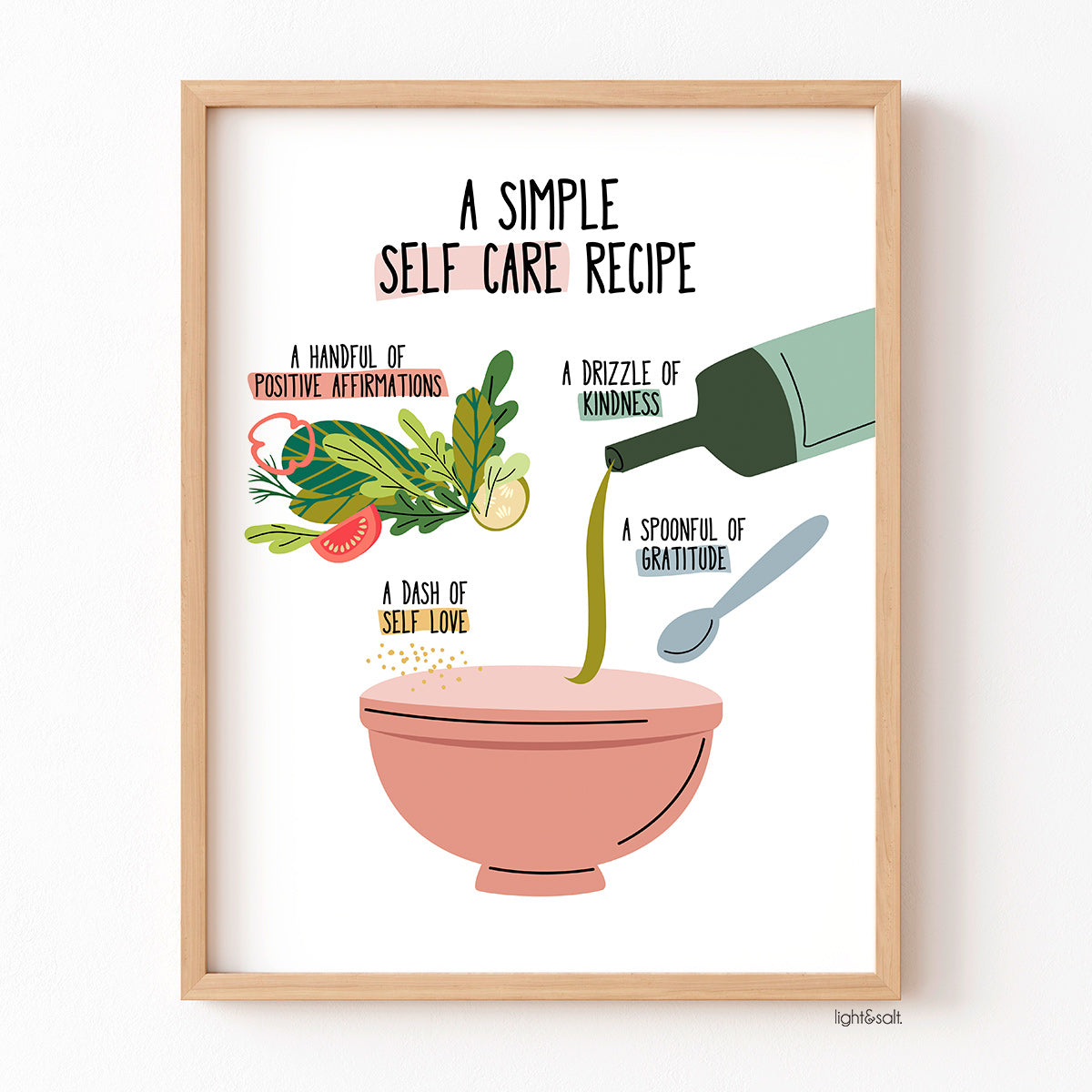 A simple self care recipe poster