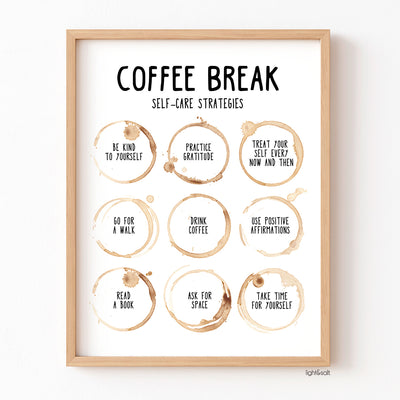 Coffee self care poster