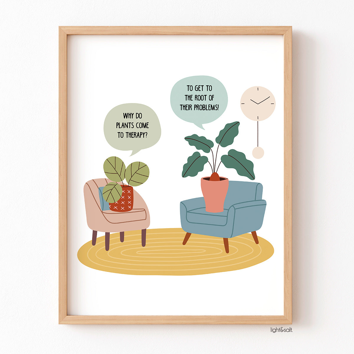Why do plants go to therapy, Funny Therapist poster