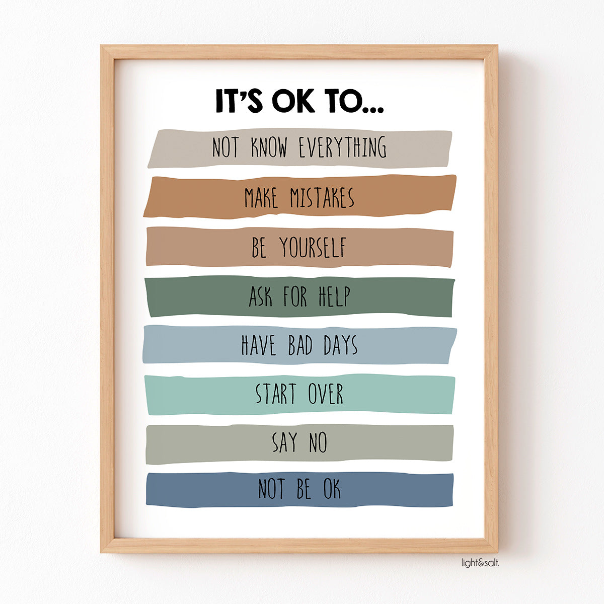 It's okay to... poster, challenging negative thoughts