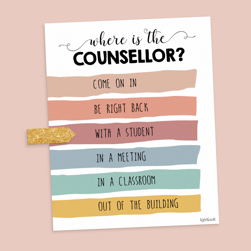 Where is the counselor poster, Where is the counsellor poster