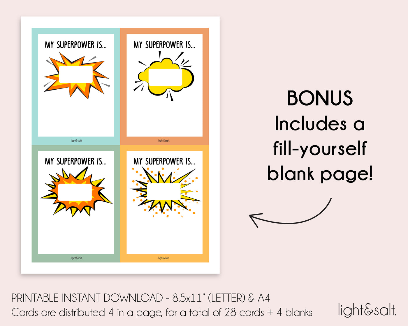 ADHD Superpower strength cards, executive functioning