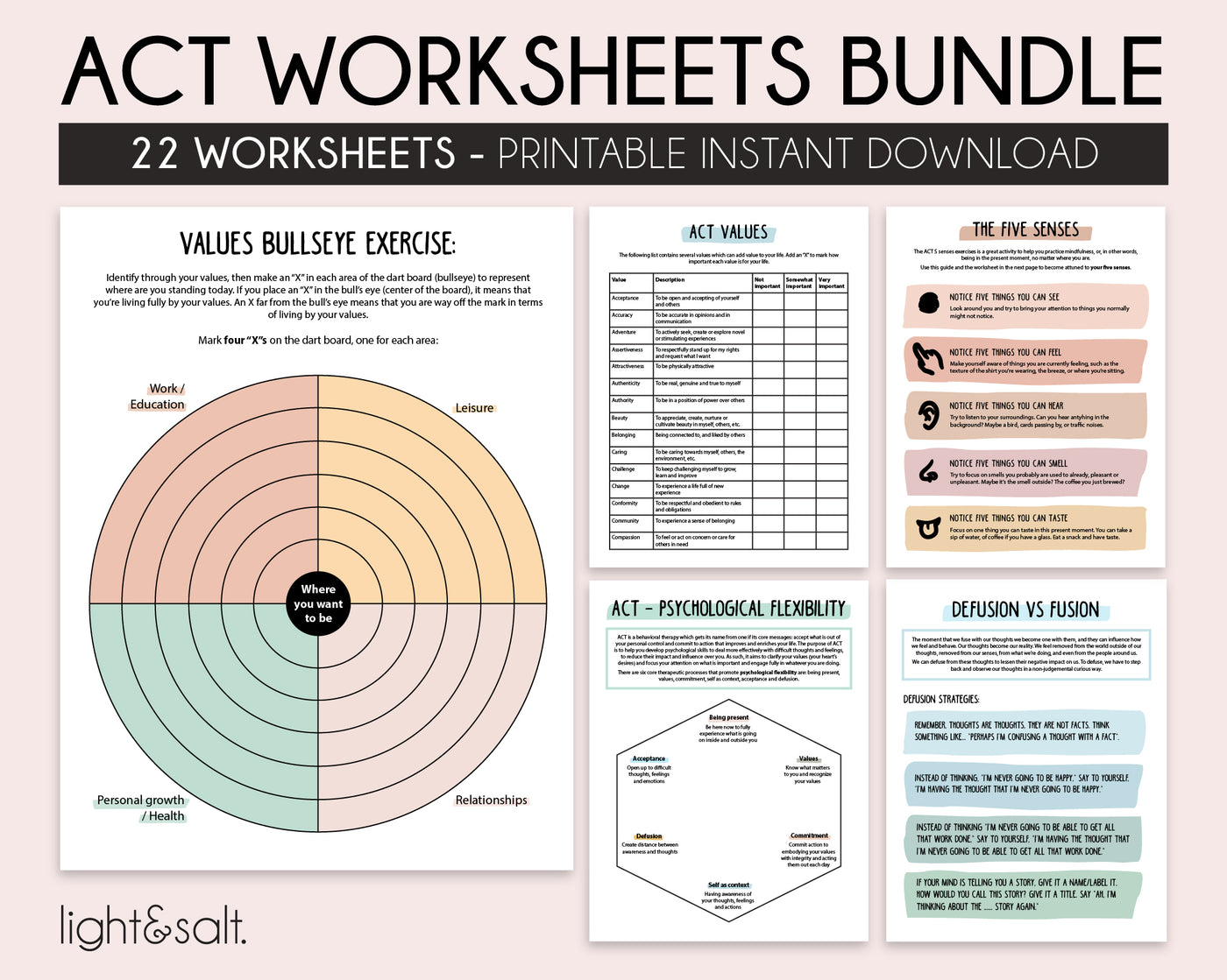 Teen Therapy Worksheets Mega Bundle