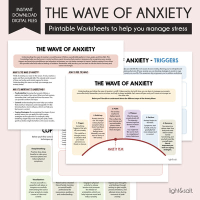 Anxiety Wave worksheets