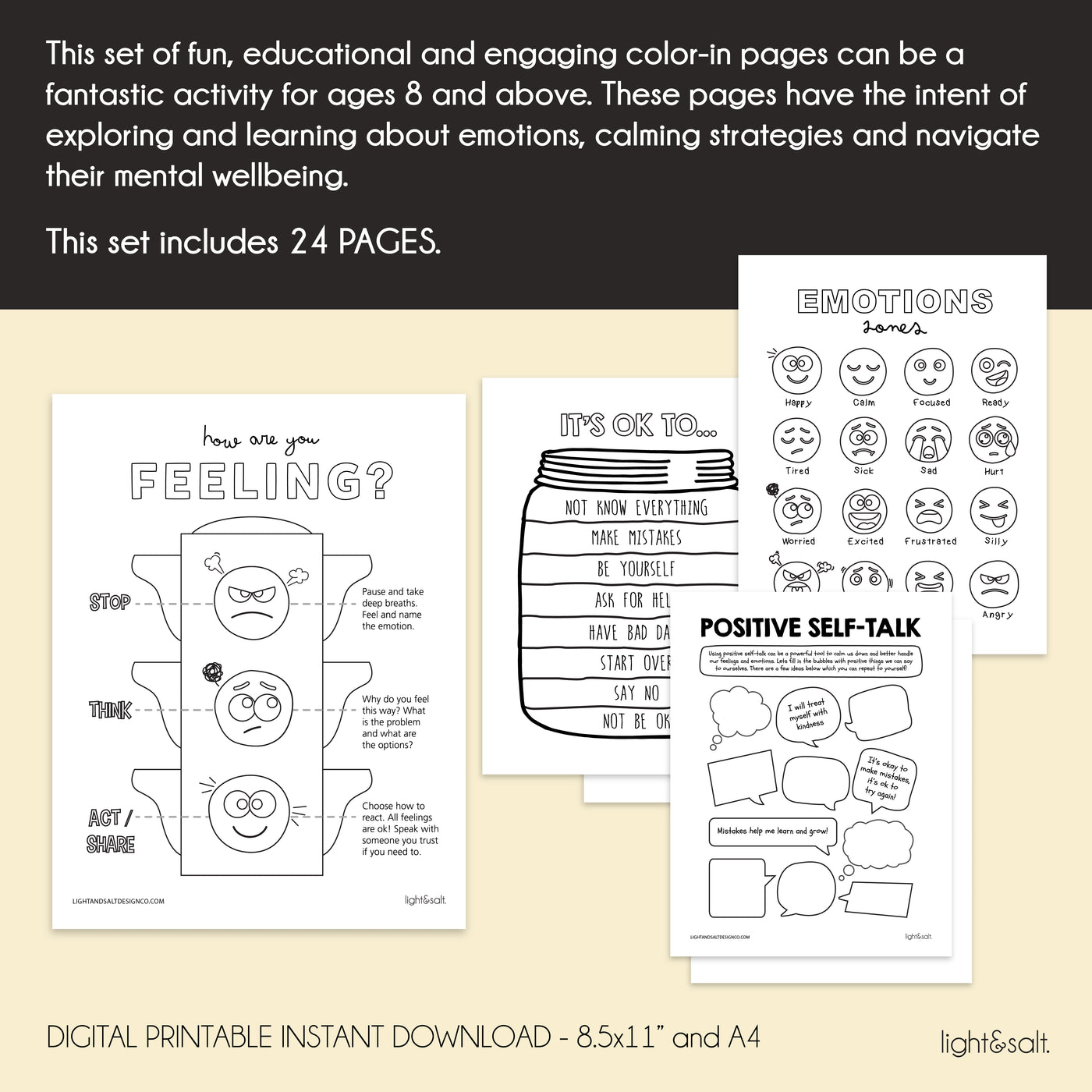 Art Therapy Worksheets for kids, teens and adults