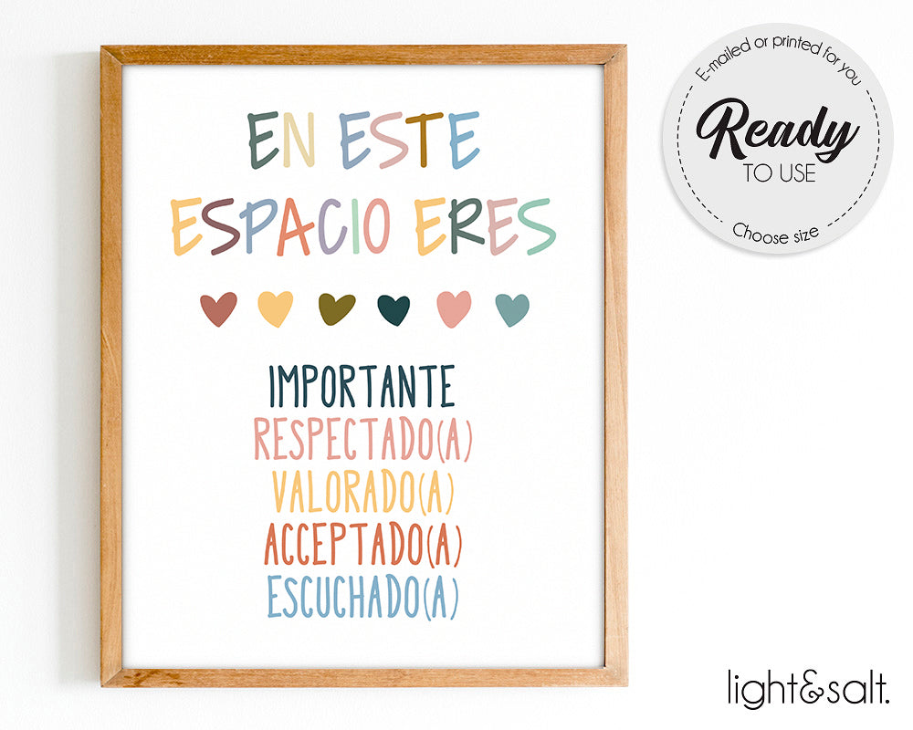 Spanish Counselor office decor, mental health poster set of 12