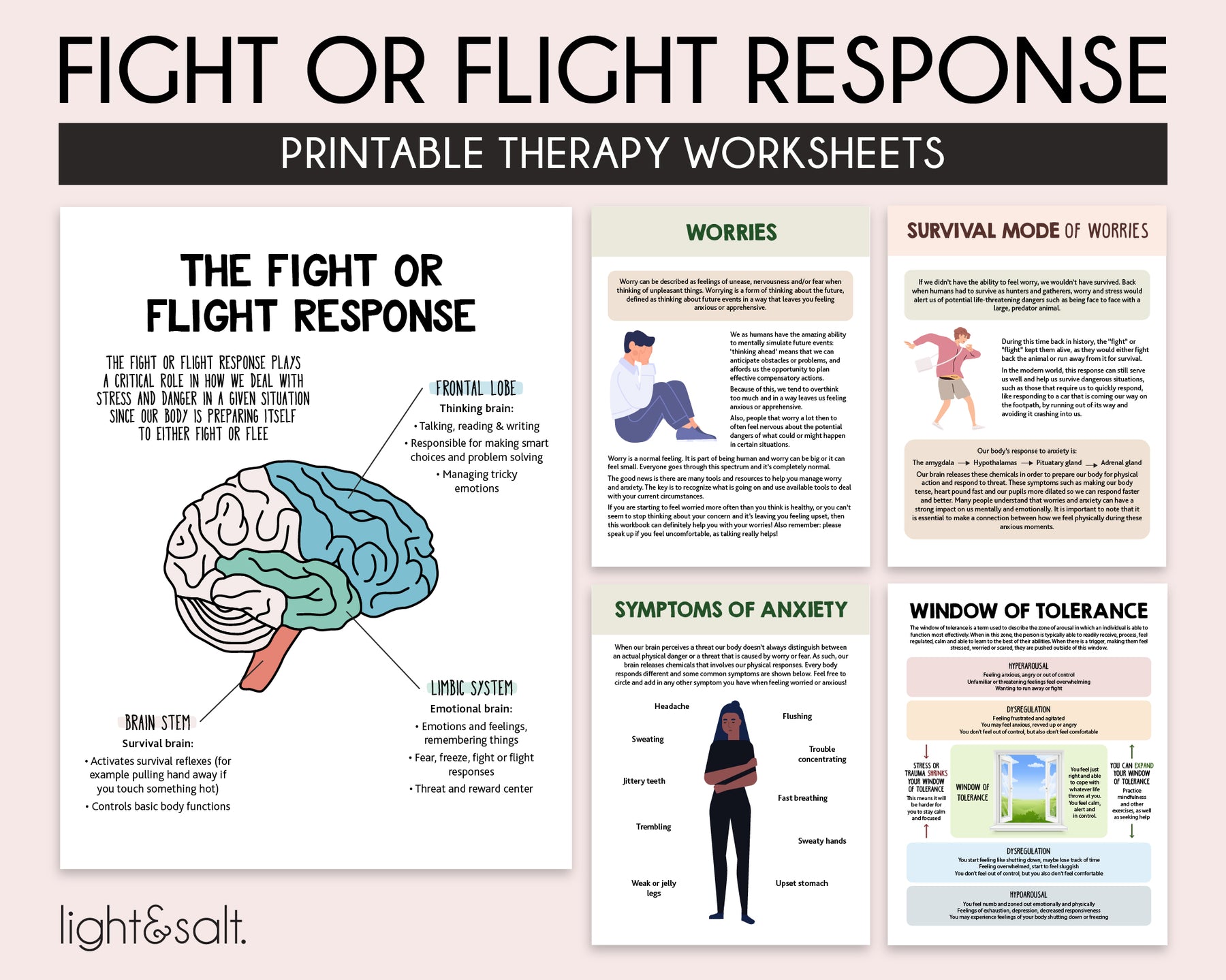 Fight Language Pdf Fight or flight response worksheets – LightandSaltDesign