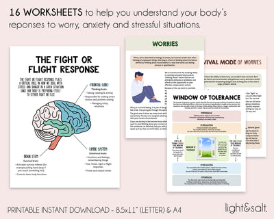 Fight or flight response worksheets