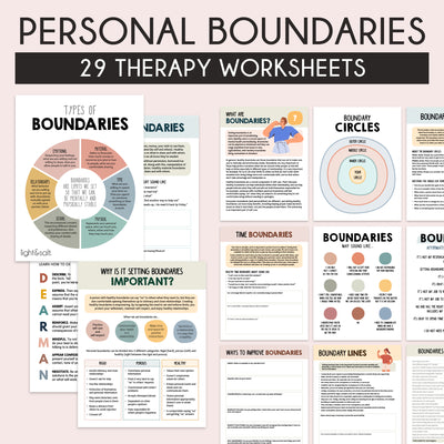 Boundaries workbook, Personal boundaries worksheets