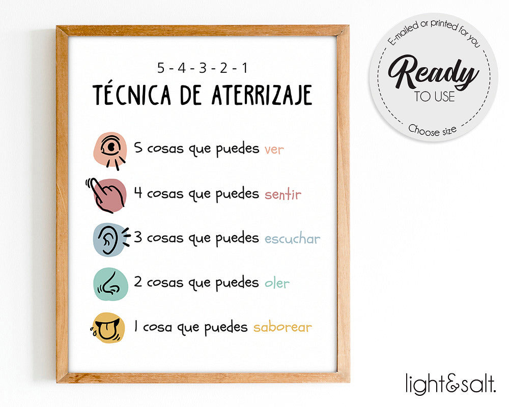 Spanish Counselor office decor, mental health poster set of 12