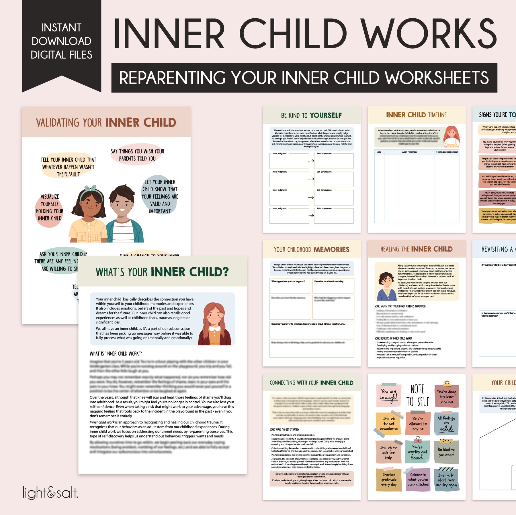 Reparenting your inner child worksheets – LightandSaltDesign