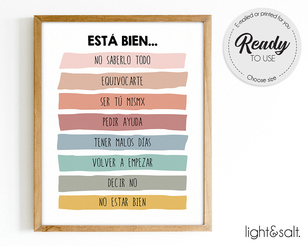 Spanish Counselor office decor, mental health poster set of 12