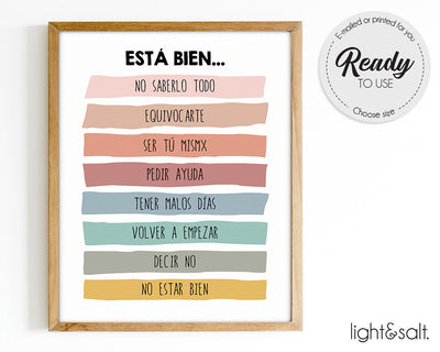 Spanish Counselor office decor, mental health poster set of 12