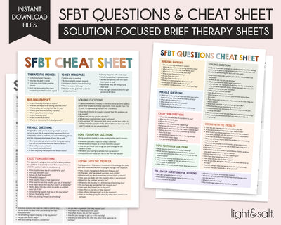 Solution focused therapy questions cheat sheet