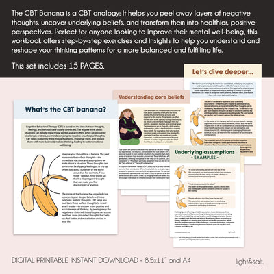 The CBT Banana exercise, therapy worksheets